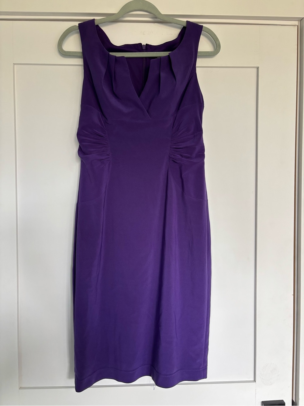 Adrianna Papell Purple Sleeveless Sheath Dress